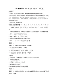 山东省聊城市2025届高三下学期二模化学试卷（解析版）