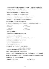 2024_2025学年 安徽铜陵高二第二学期3月考试化学试卷[附答案]