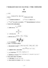 广西壮族自治区玉林2023-2024学年高二第二学期5月联考化学试卷（含答案）