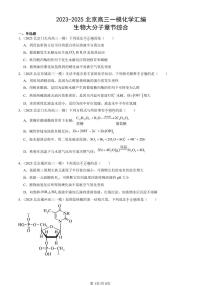 2023-2025北京高三一模[高考模拟]化学汇编：生物大分子章节综合