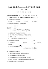 河南省实验中学2024-2025学年高一下学期第二次月考 化学试卷含答案