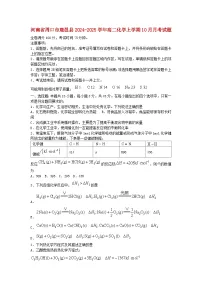 河南省周口市鹿邑县2024_2025学年高二化学上学期10月月考试题含解析
