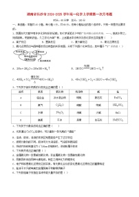 湖南省长沙市2024_2025学年高一化学上学期第一次月考题