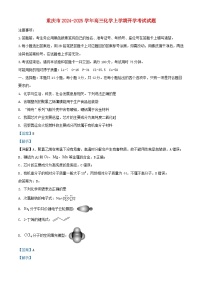 重庆市2024_2025学年高三化学上学期开学考试试题含解析