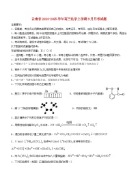 云南省2024_2025学年高三化学上学期9月月考试题