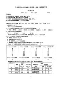 上海市七宝中学2023-2024学年高一下学期期末考试+化学试卷+