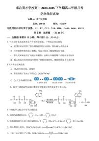 辽宁省沈阳市东北育才学校2024-2025学年高二下学期第二次月考 化学试卷