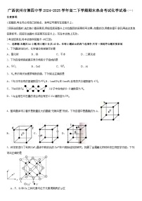 广西钦州市第四中学2024-2025学年高二下学期期末热身考试化学试卷（一）含答案