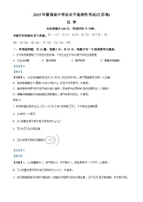 2025年高考真题——化学（江苏卷） Word版含解析