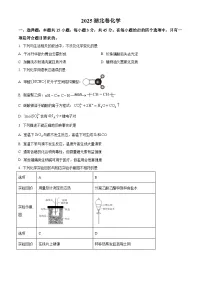 2025年高考湖北卷化学高考真题+答案