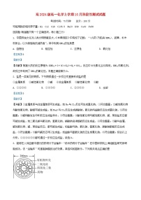 四川省成都市2024_2025学年高一化学上学期10月月考试题含解析