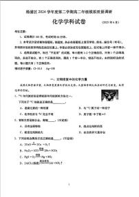 上海市杨浦区2024-2025学年高二下学期6月模拟质量调研 化学试卷