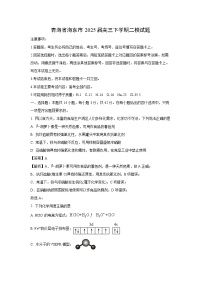 青海省海东市2025届高三下学期二模化学试卷（解析版）