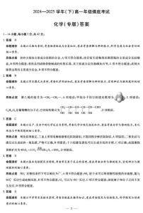 安徽省天一大联考2025学年高一下学期6月摸底考试化学试题（含答案）