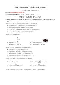 河南省南阳第二中学2024-2025学年高一下学期期末检测化学试题（含答案）