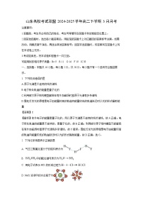 山东名校考试联盟2024-2025学年高二下3月月考化学试卷（解析版）
