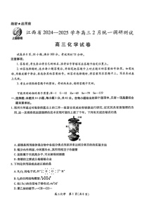 江西省上进联考2025届高三下学期2月统一调研测试-化学试题（含答案）