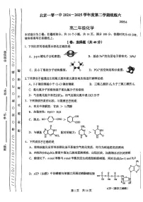 2025北京一零一中高二（下）统练六化学试题及答案月考