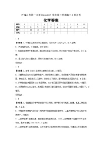 宁夏回族自治区石嘴山市第一中学2024-2025学年高二下学期6月月考化学试卷（Word版附解析）