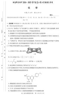 湖南师大附中2025届新高二下学期7月期末考-化学试题+答案