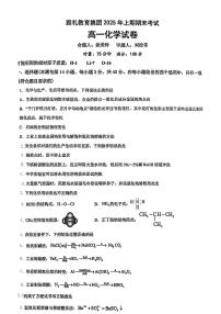 湖南省长沙市雅礼中学2024-2025学年高一下学期6月期末化学试题含答案解析
