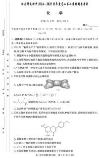 湖南省师大附中2024-2025学年高二下学期期末考试化学试卷（含答案）