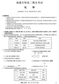 福建省百校2024-2025学年高二下学期期末联考化学试卷（含答案）