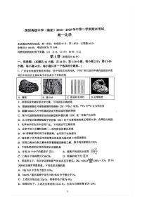 广东省深圳市高级中学2024-2025学年高一下学期期末考试化学试题（含答案）