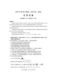 湖北省黄石市2025春季学期高二期末统一测试化学试卷