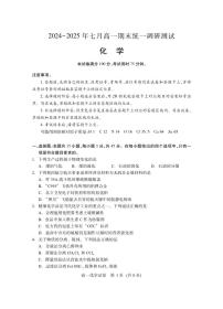 湖北省部分市州2024-2025学年高一下学期7月期末考试化学试卷（PDF版附答案）