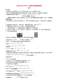 湖南省永州市2024_2025学年高一化学上学期1月期末试题