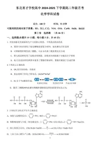 辽宁省沈阳市东北育才学校2024-2025学年高二下学期第二次月考试题 化学 PDF版含答案含答案解析