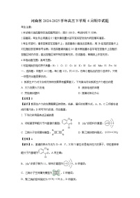 【化学】河南省2024-2025学年高三下学期4月期中试题（解析版）