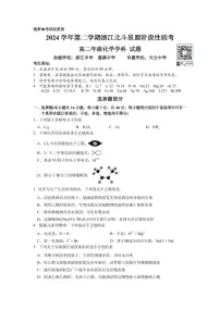 浙江省北斗星盟2025届新高二下学期7月阶段性联考-化学试卷+答案