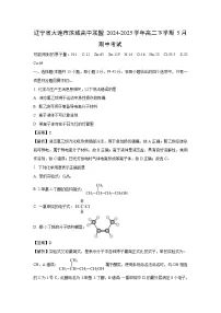 辽宁省大连市滨城高中联盟2024-2025学年高二下学期5月期中考试化学试卷（解析版）