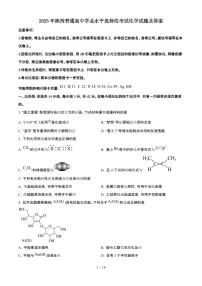 2025年6月陕西普通高中学业水平选择性考试化学试题（原卷）含答案