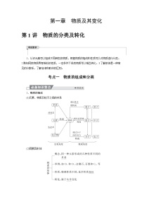 高考化学精品【一轮复习】讲义练习第一章  第一讲　物质的分类及转化