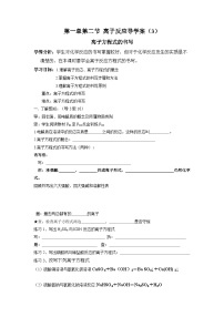 高中人教版 (2019)离子反应导学案及答案