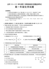 贵州省安顺市2024-2025学年高一下学期期末考试 化学试卷