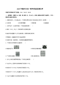 安徽省滁州市2024-2025学年高一下学期期末教学质量监测试化学试卷（无答案）含答案解析