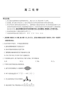 青海省西宁市大通县2025届新高二下学期7月期末考-化学试题+答案