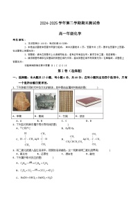 新疆喀什地区巴楚县2024-2025学年高一下学期7月期末测试化学试卷（Word版附答案）