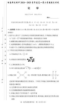 湖南师大附中2024-2025学年高一下学期期末考试化学试卷+答案