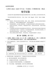 广东省大湾区2024-2025学年高一下学期期末化学试卷+答案