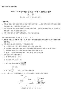 辽宁点石联考2025年高一下学期6月联考化学试题+答案