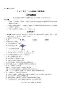 浙江宁波“十校”2025届高三3月联考化学试题+答案