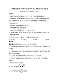 甘肃省武威市2024-2025学年高三上学期期末联考化学试卷（解析版）