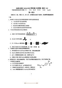 2024～2025学年北京师范大学附属中学高三上统练六化学试卷(无答案)