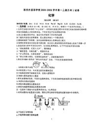 化学-郑州外国语学校2024-2025学年高一上期月考一试题及答案