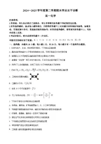 山东省烟台市2024-2025学年高一下学期期末学业水平诊断化学试题含答案解析